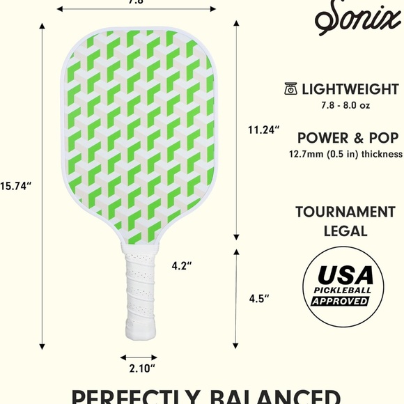 Sonix USAPA Approved Premium Pickleball Paddle Fiberglass all levels cute sport - Picture 3 of 15